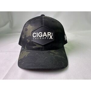 Branded Bills Cigar Therapy Trucker Hat Black Multicam Camo Snapback Cap OSFM